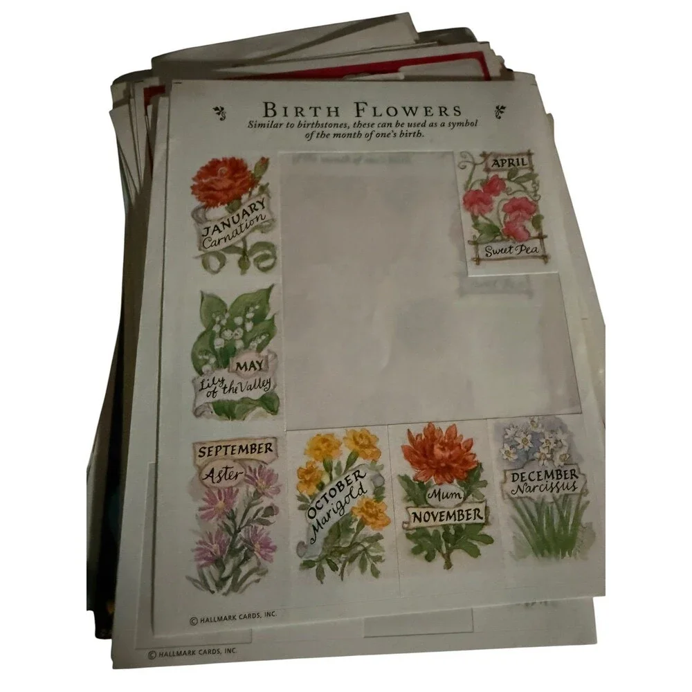 Vintage Lot 90s Stickers: Reward Encouragement Vera Mouse Birth Flowers Hallmark